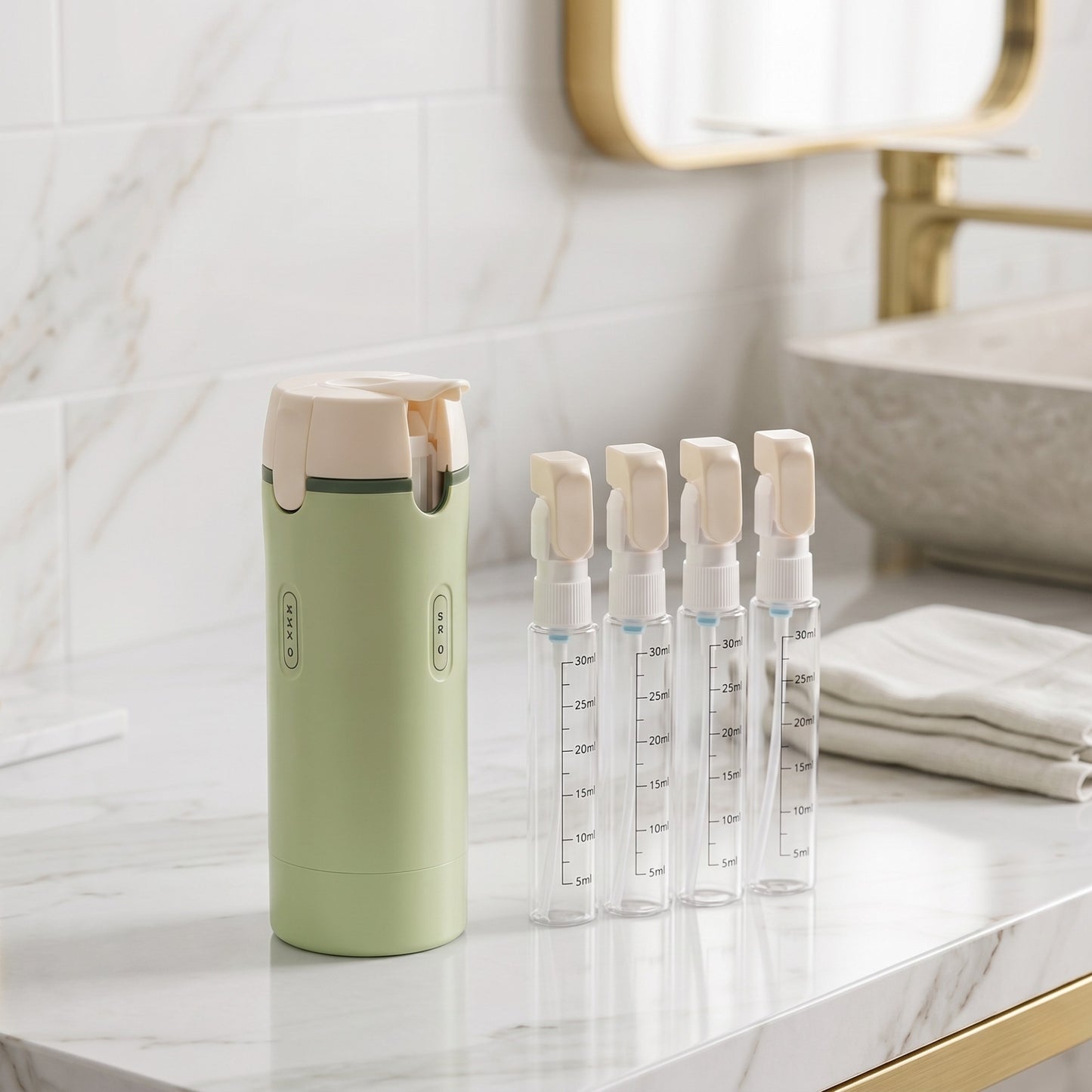 Trippio Pocket System Zestaw Podróżny 4 w 1 z Dozownikami 30ml